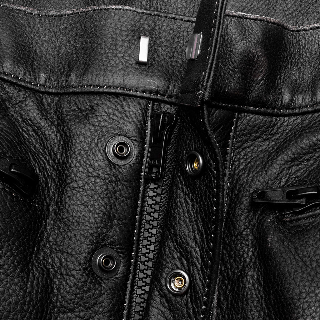 Saint Racer Leather Pants - Black - Image 4