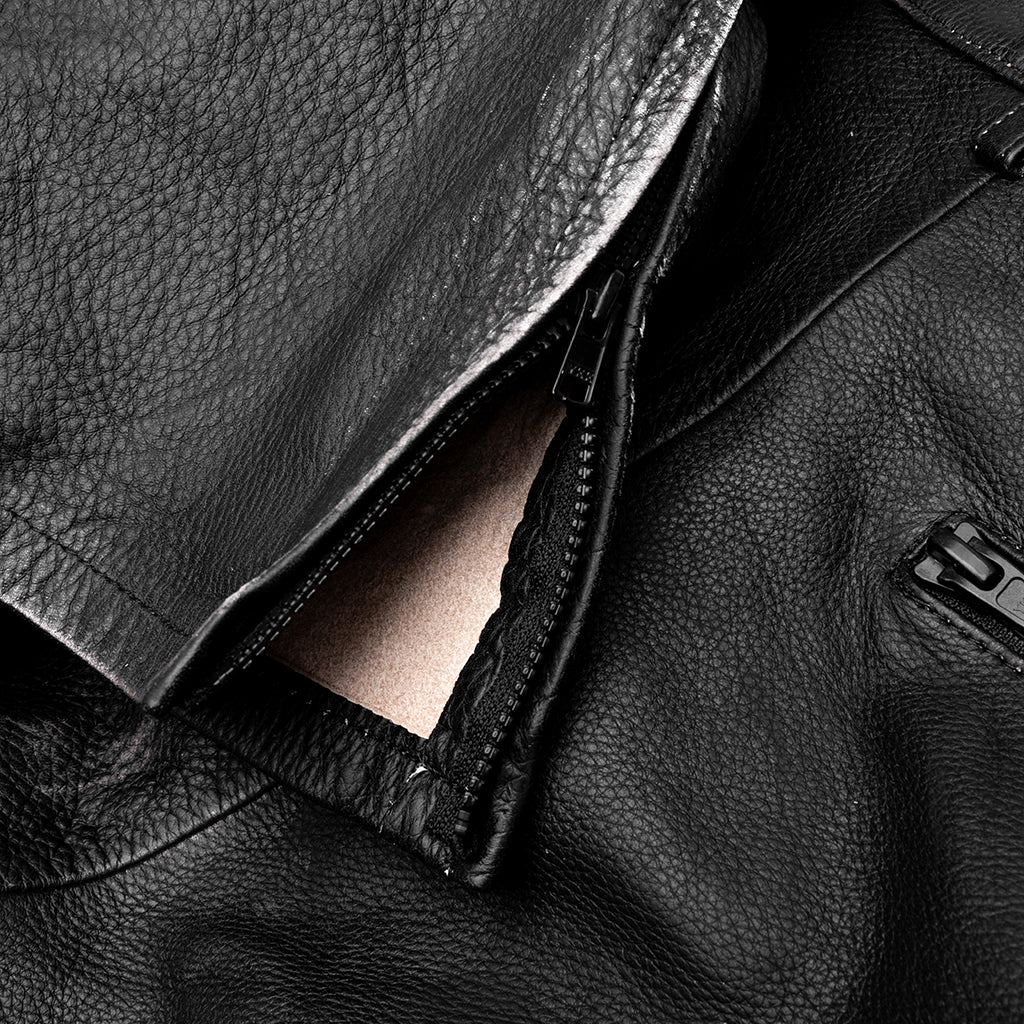 Saint Racer Leather Pants - Black - Image 5