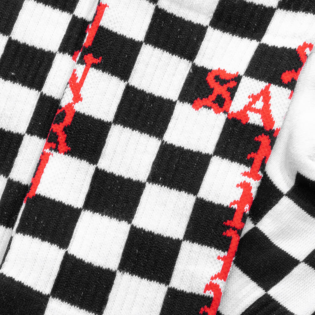 Saint Sinner Socks - Black/Red - Image 2
