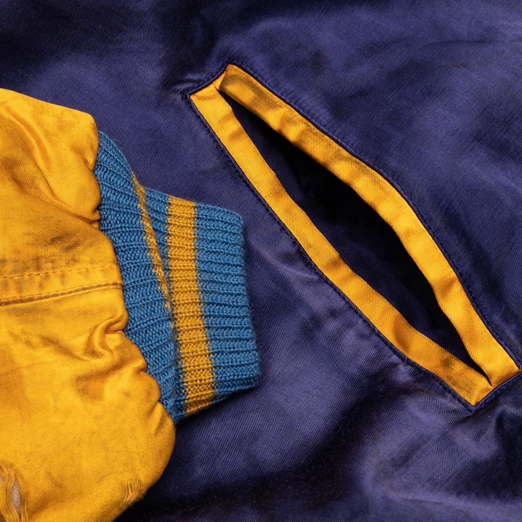Saint Michael Stadium Jacket - Navy/Yellow - Image 3