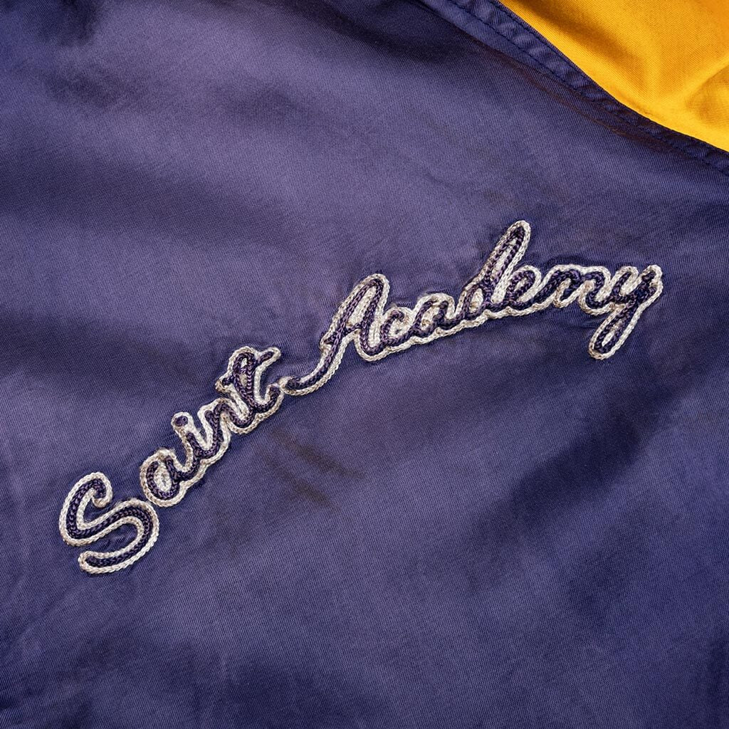 Saint Michael Stadium Jacket - Navy/Yellow - Image 4