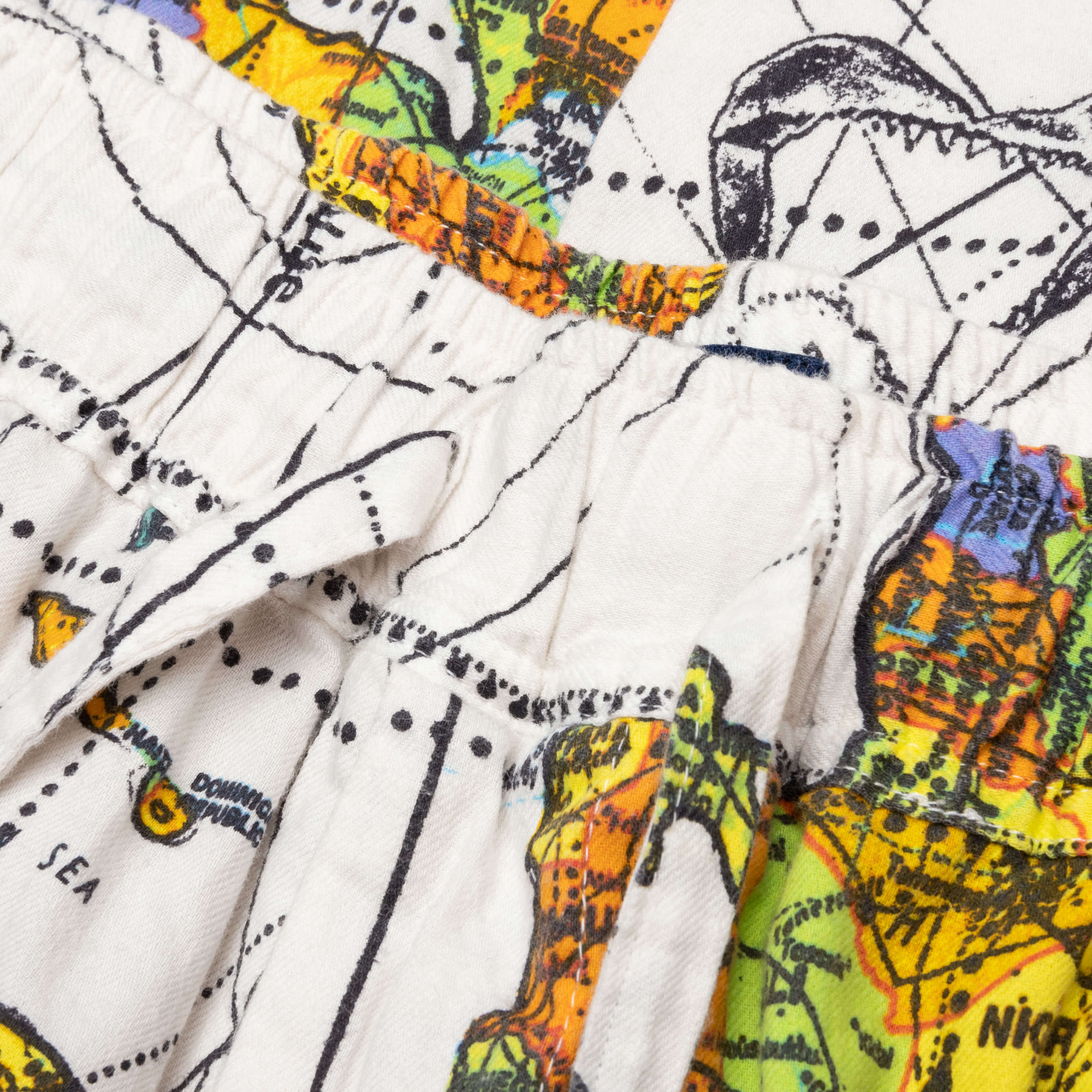 Saint Michael x Dr. Woo World Map Pajama Pant Map - White - Image 4