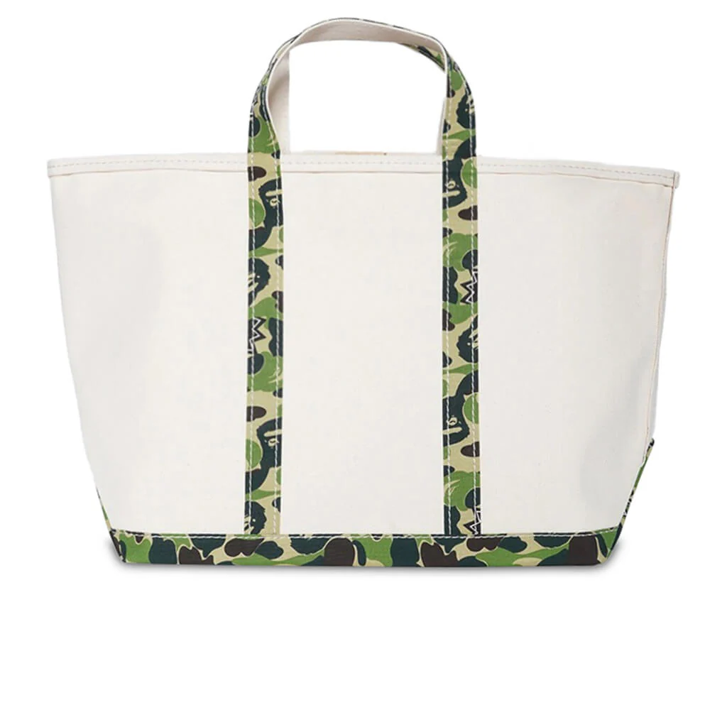 Saint Michael x A Bathing Ape Large Tote Bag - White/Camo - Image 2