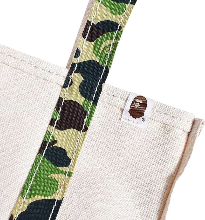 Saint Michael x A Bathing Ape Large Tote Bag - White/Camo - Image 3