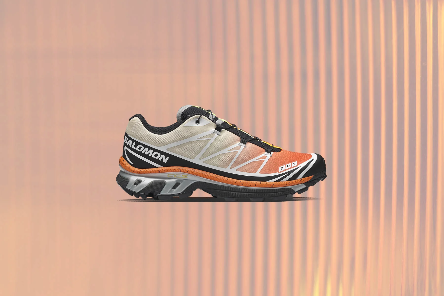 Salomon x Andrew Miami XT-6 - Shocking Orange/Transparent Yellow/Black - Image 2
