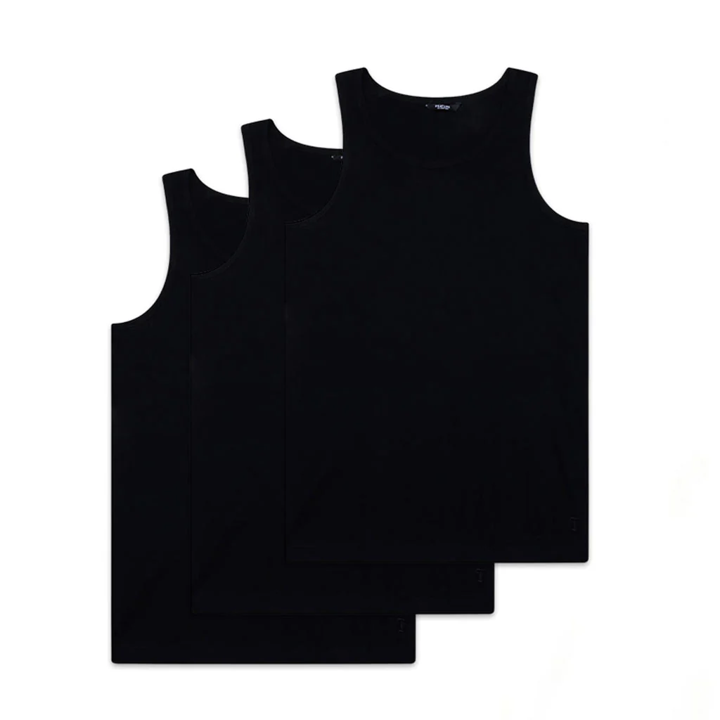 Vincent Tank Top 3-Pack - Black