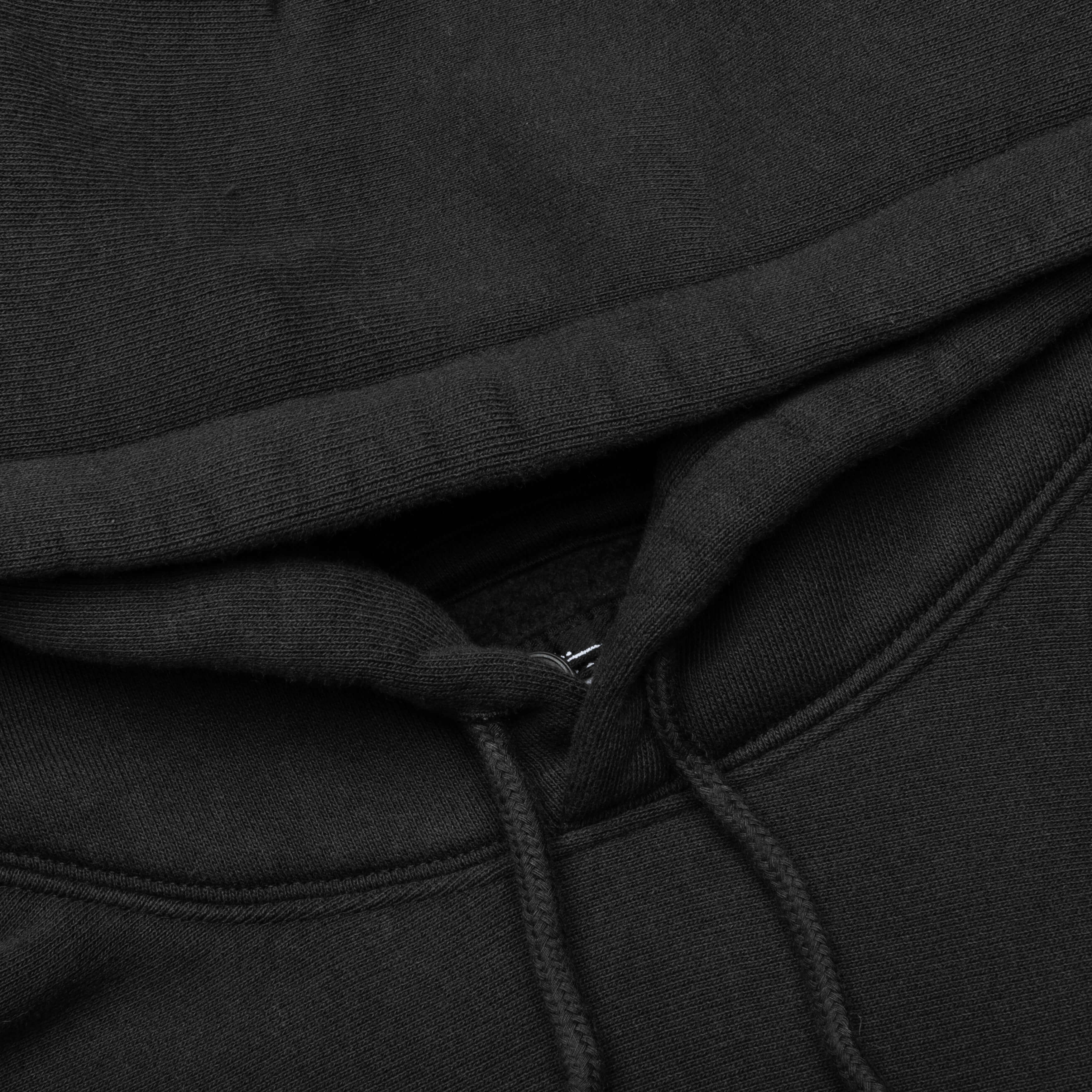 Satin Patch Oversized Hood - Washed Black - Image 3
