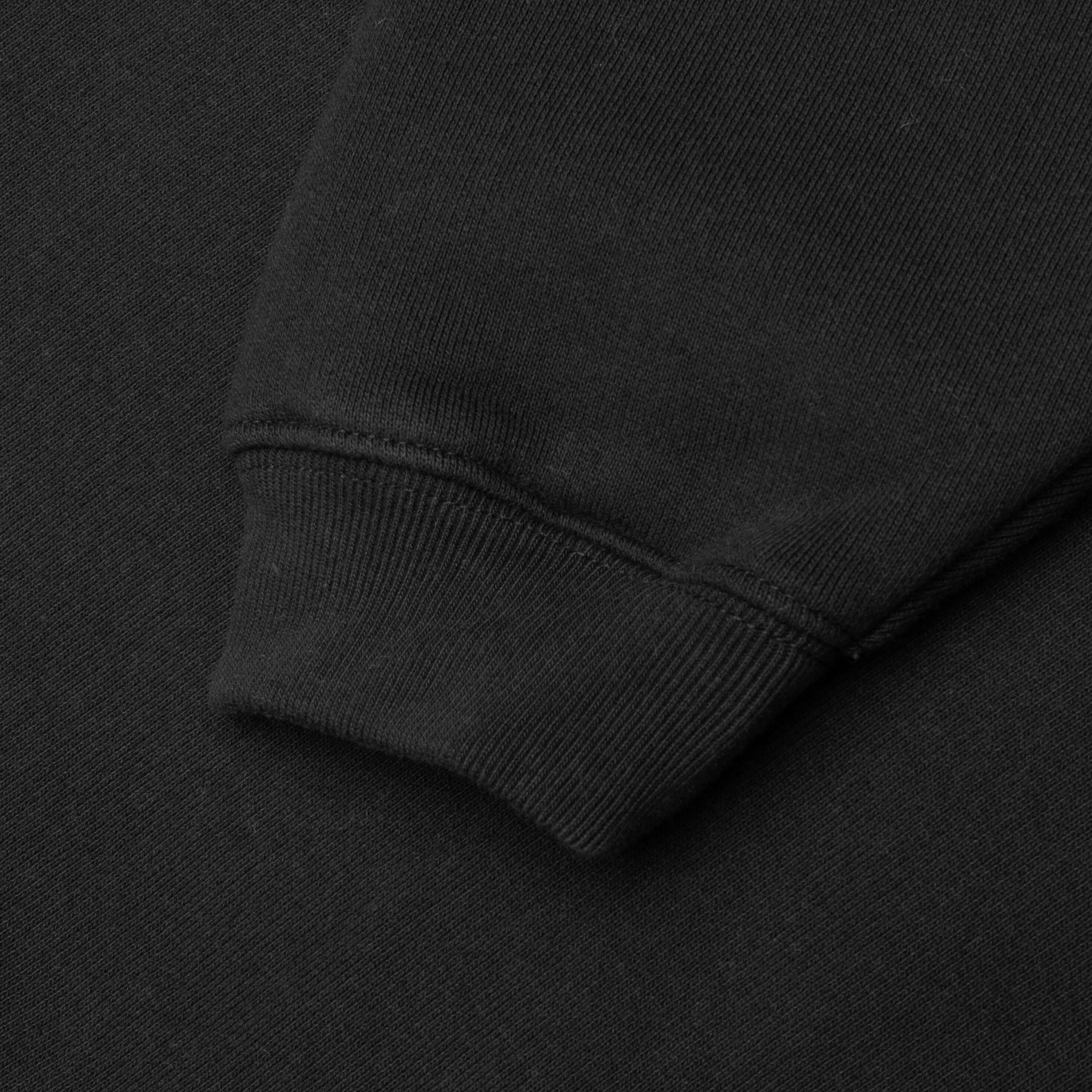 Satin Patch Oversized Hood - Washed Black - Image 5