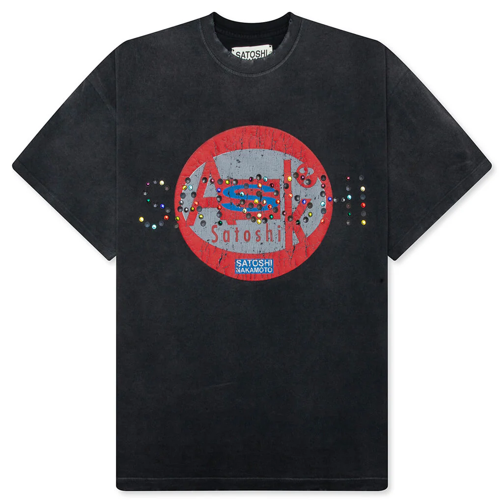 Ask Satoshi Tee - Washed Black