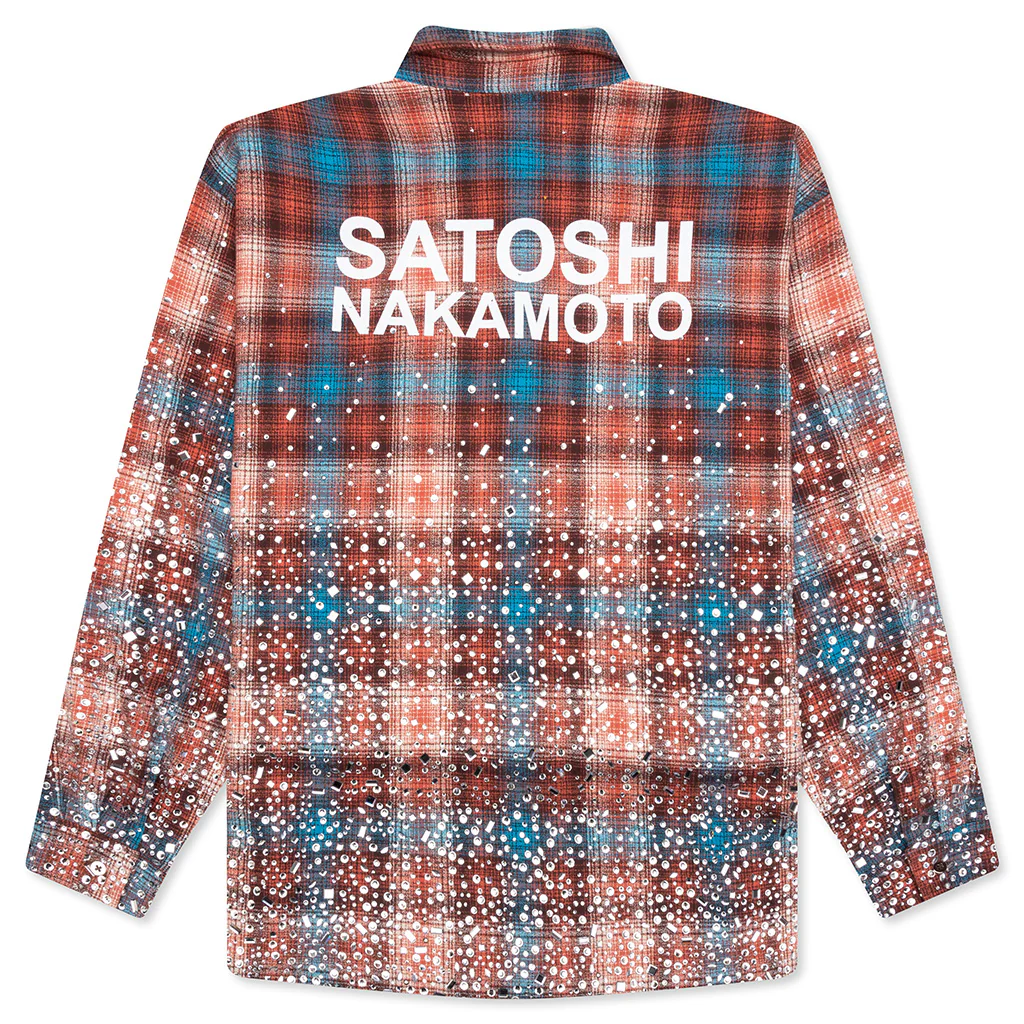 Other Scenes Shattered Glass Flannel - Red/Blue - Image 2