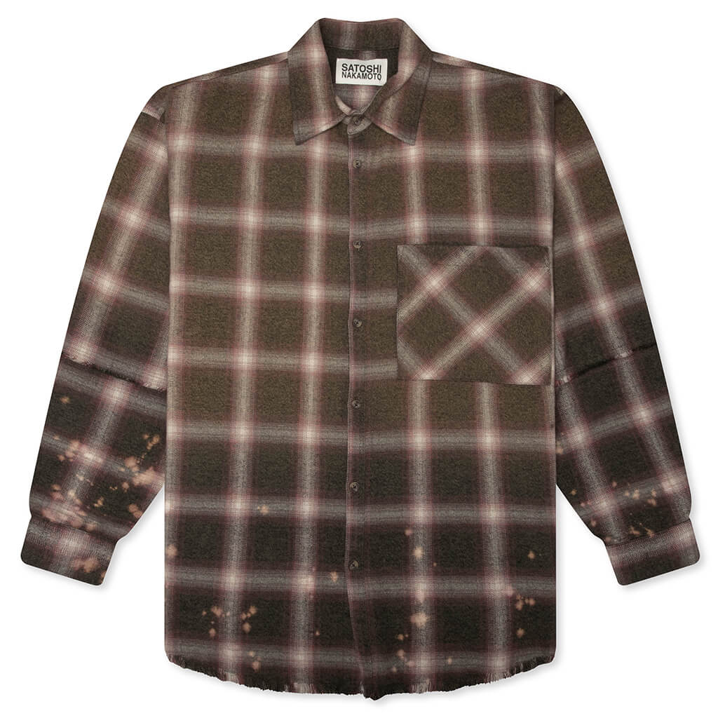 Patchwork Flannel - Burgundy/Green