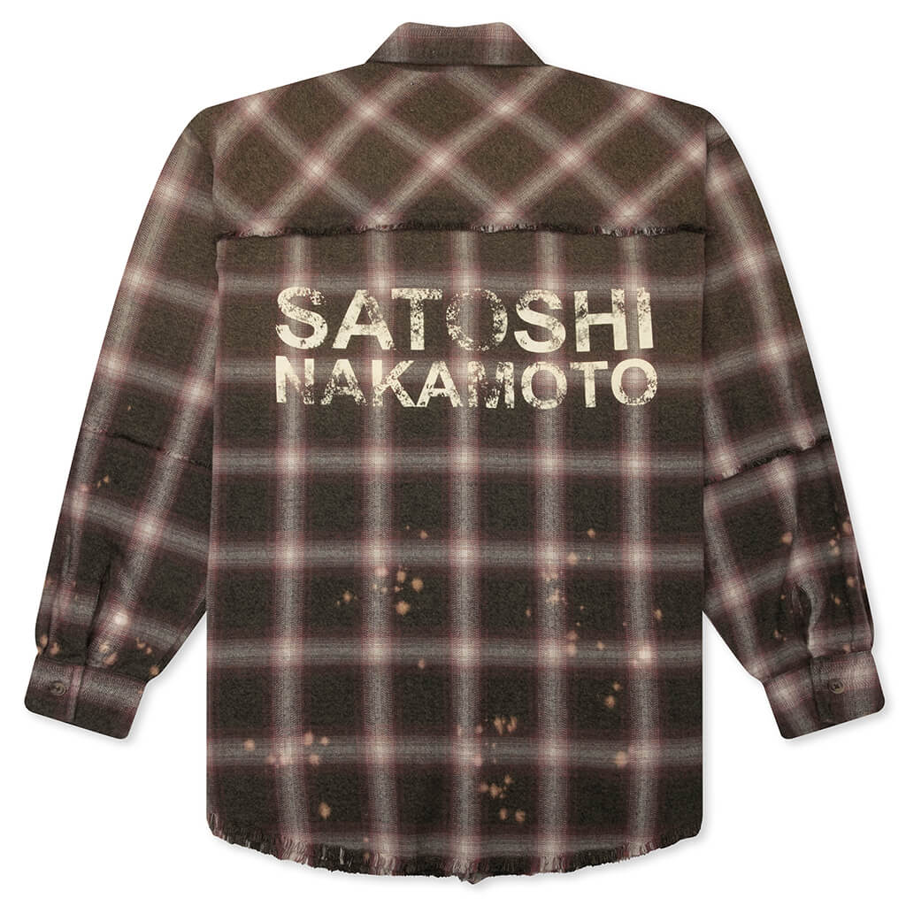 Patchwork Flannel - Burgundy/Green - Image 2
