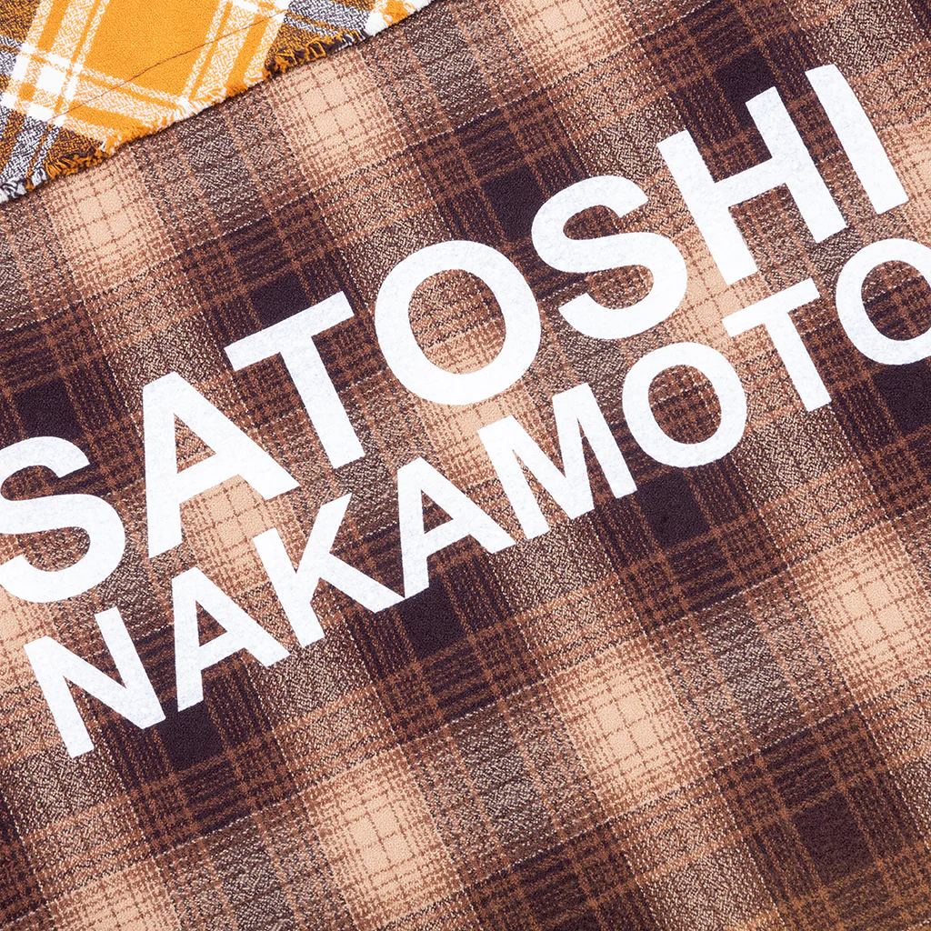 Patchwork Logo Flannel - Yellow/Brown - Image 5