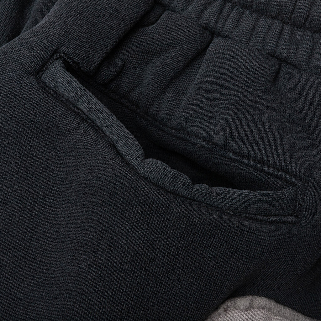 Patchwork Moto Short - Washed Black - Image 4