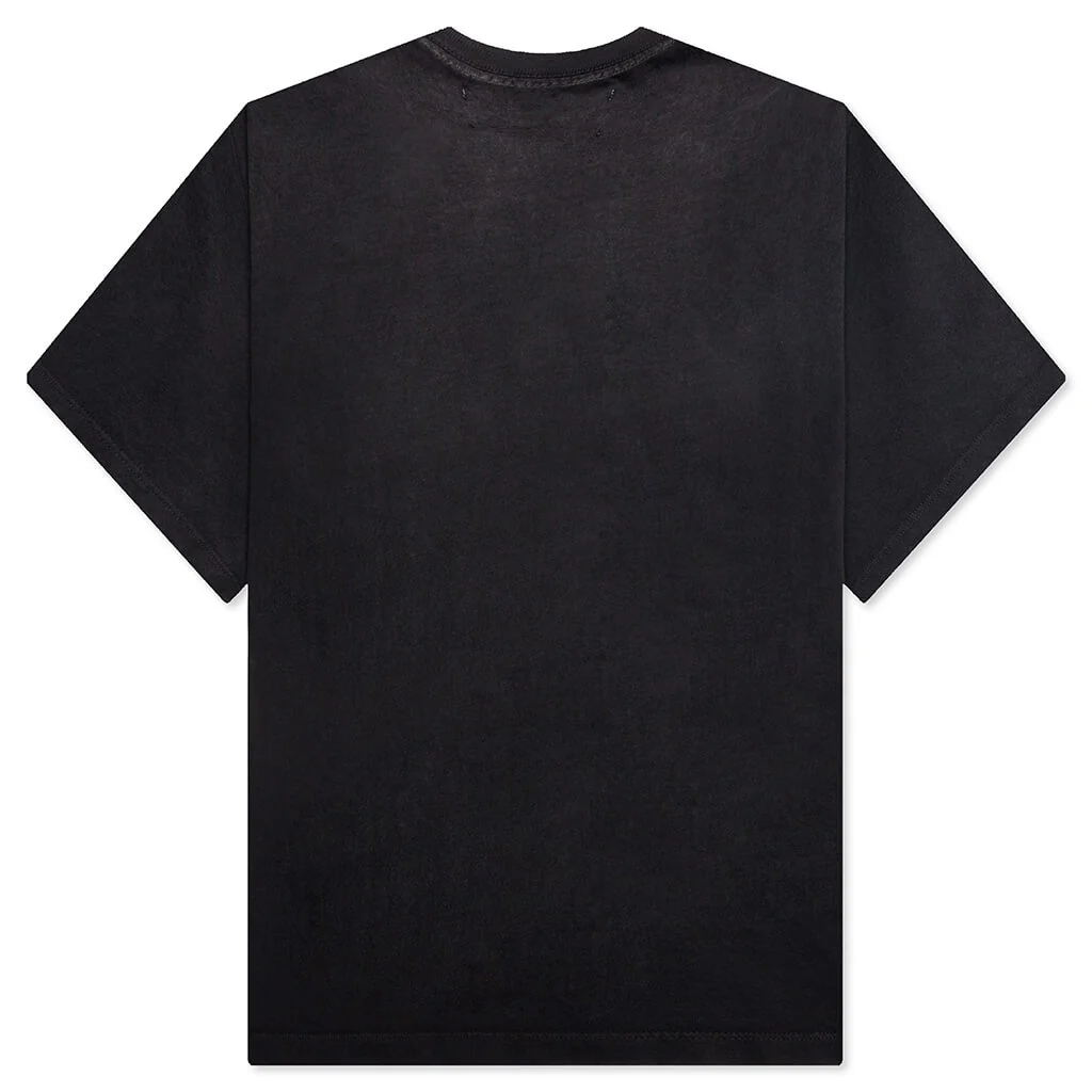 Studded Logo Tee - Washed Black - Image 2