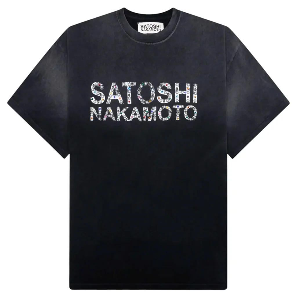 Studded Logo Tee - Washed Black