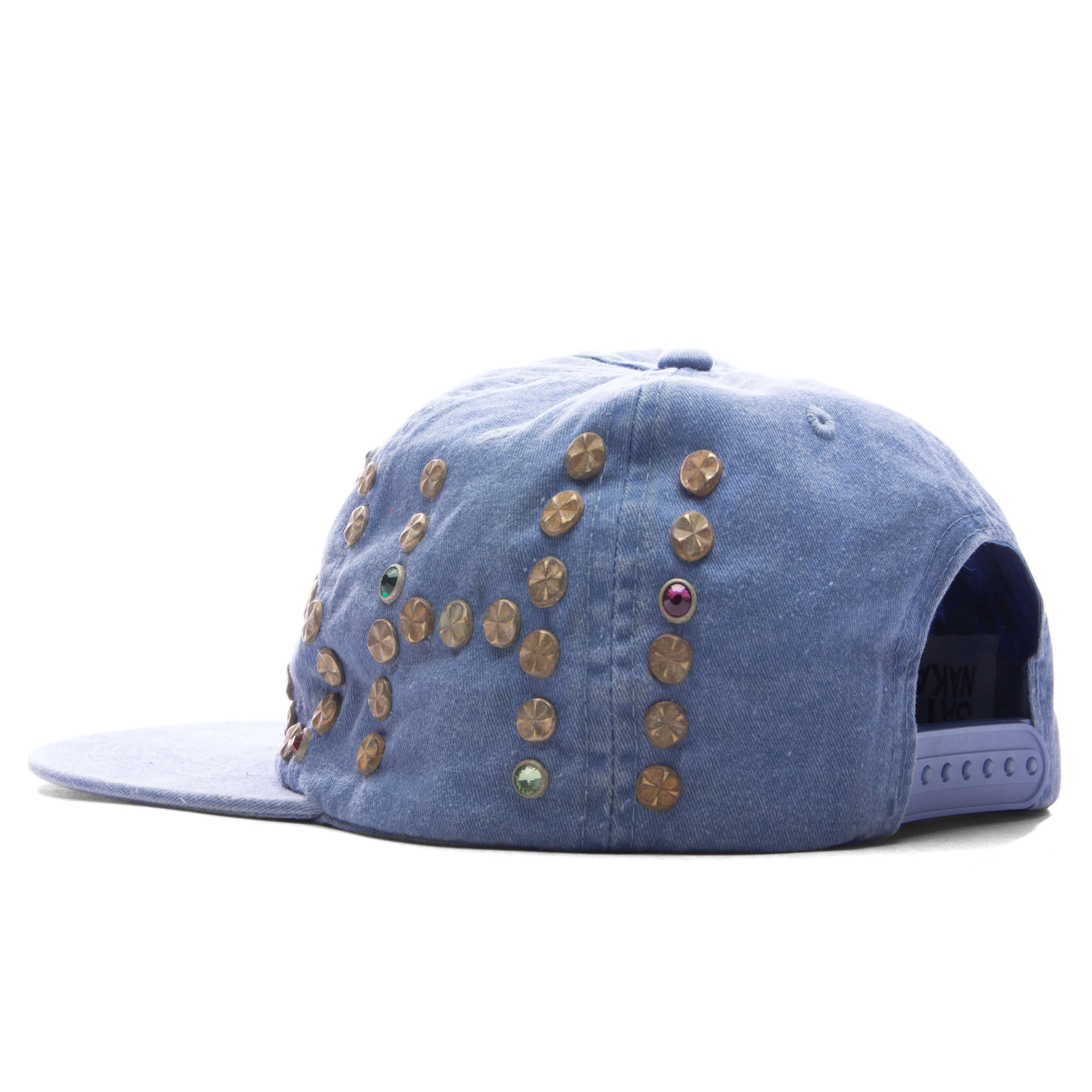 Studded Wrap Around Hat - Blue - Image 4