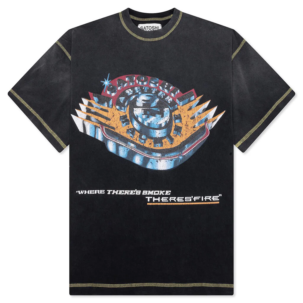 Where There's Smoke, There's Fire Tee - Vintage Black