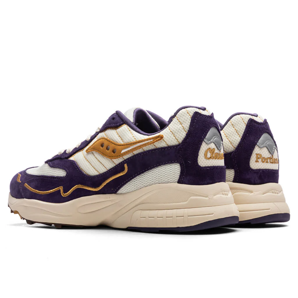 Saucony x Claima Claim a Seat 3D Grid Hurricane - Purple/Cream - Image 3