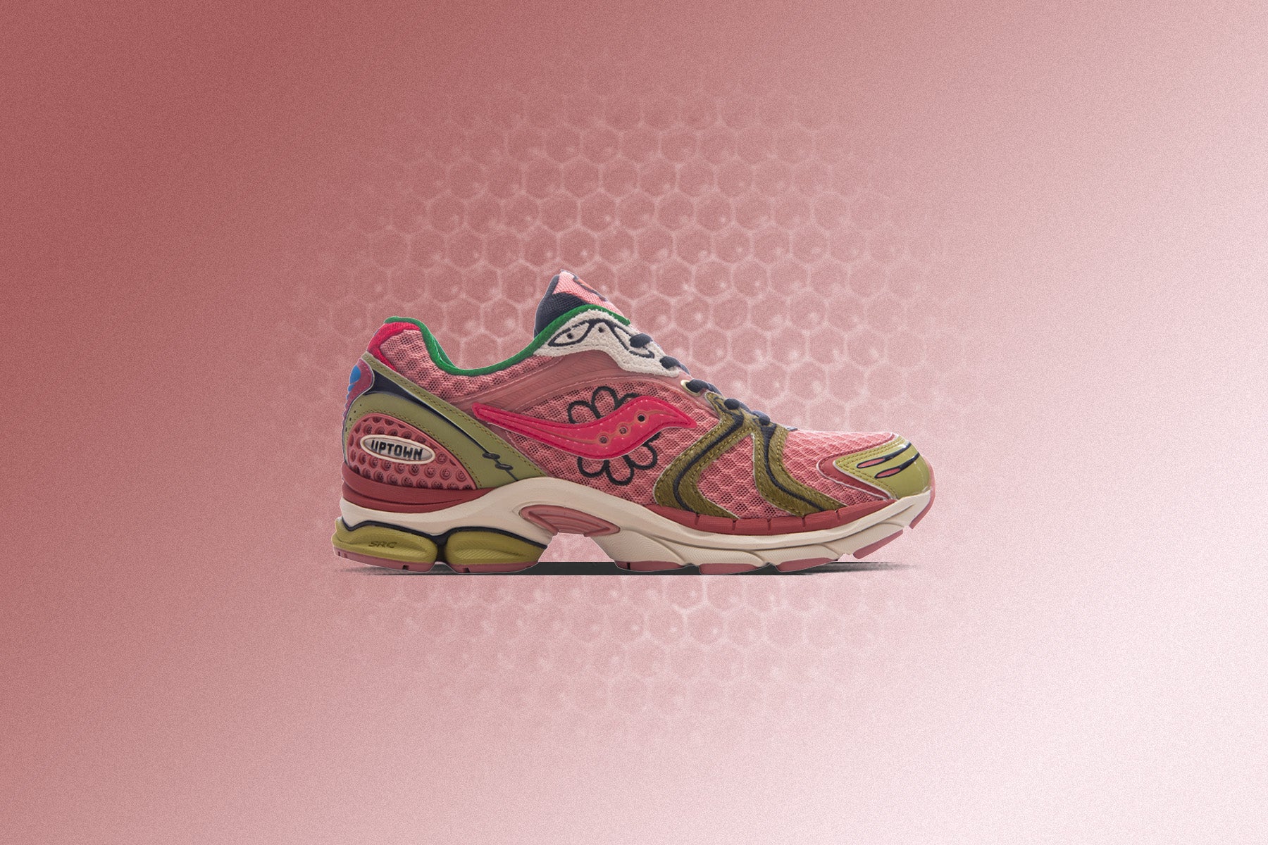 Saucony x Jae Tips Progrid Triumph 4 'Virginia Creeper' - Peach/Leaf - Image 5