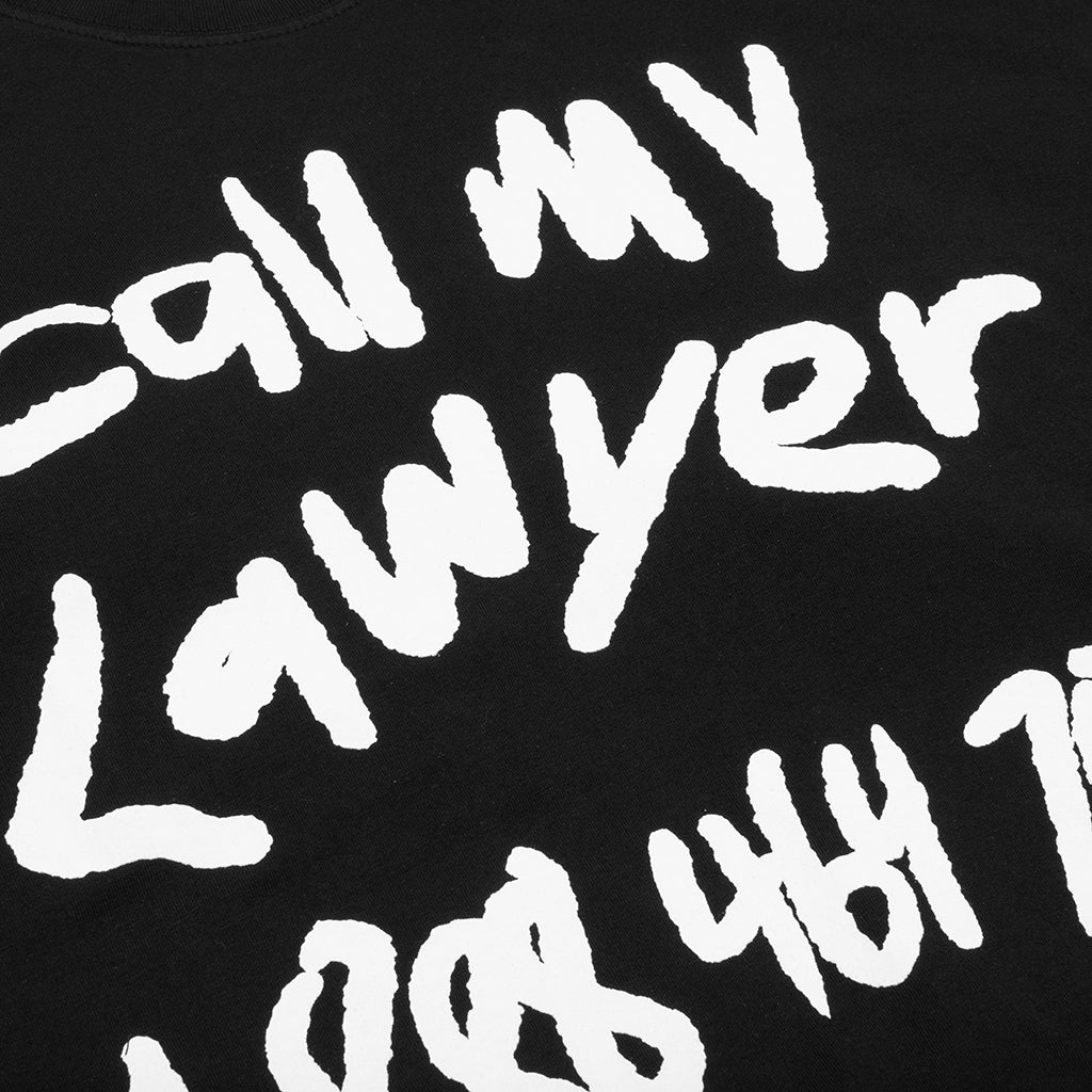Scrawl My Lawyer T-Shirt - Washed Black - Image 3