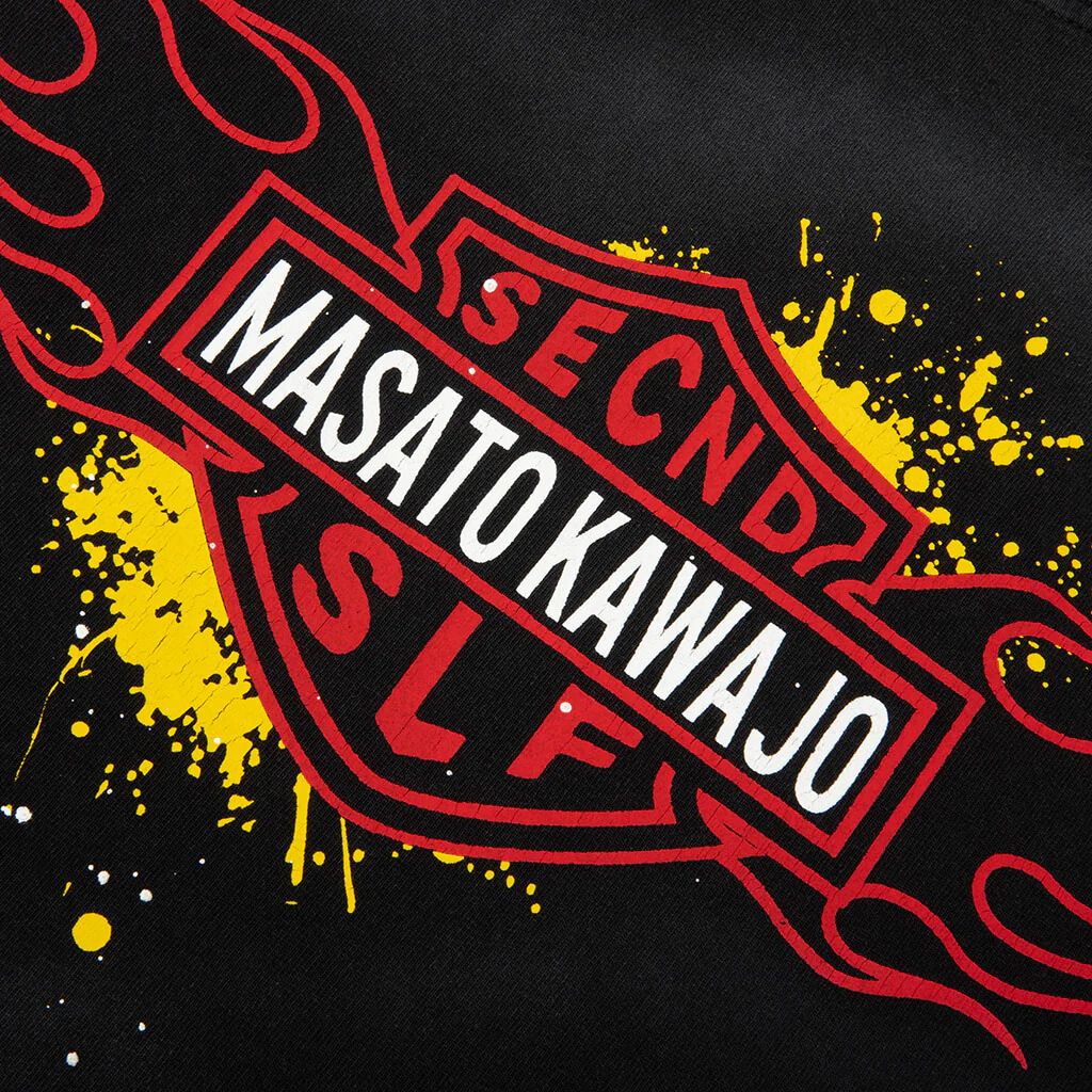 SeCND SLF x Masato Kawajo Firestorm Vintage L/S - Black/Red/Teal - Image 3