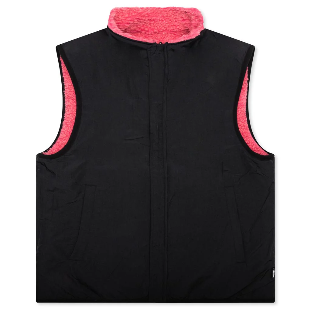 Sherpa Reversible Vest - Pink - Image 3