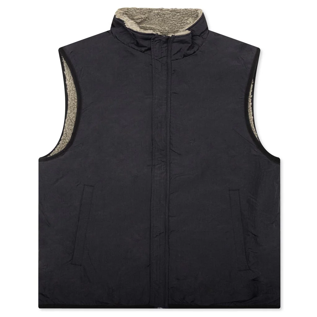 Sherpa Reversible Vest - Stone - Image 3