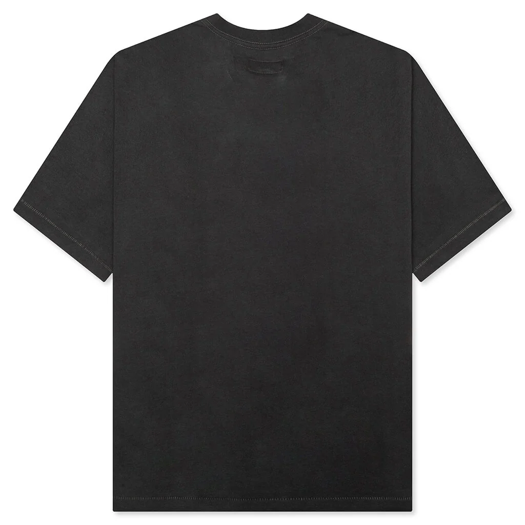 Smiley Masked T-Shirt - Washed Black - Image 2