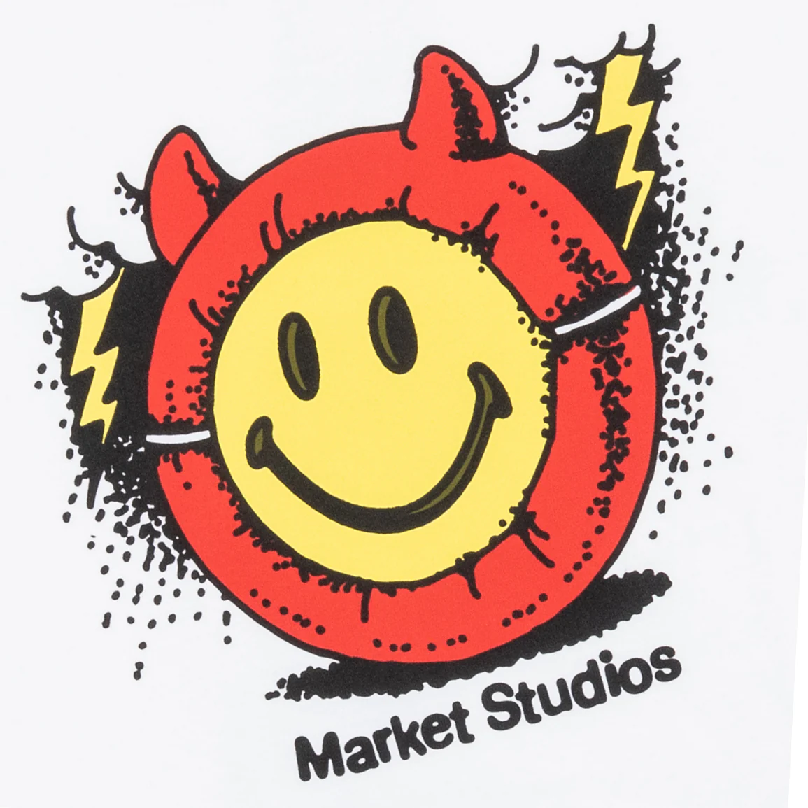 Smiley Masked T-Shirt - White - Image 3