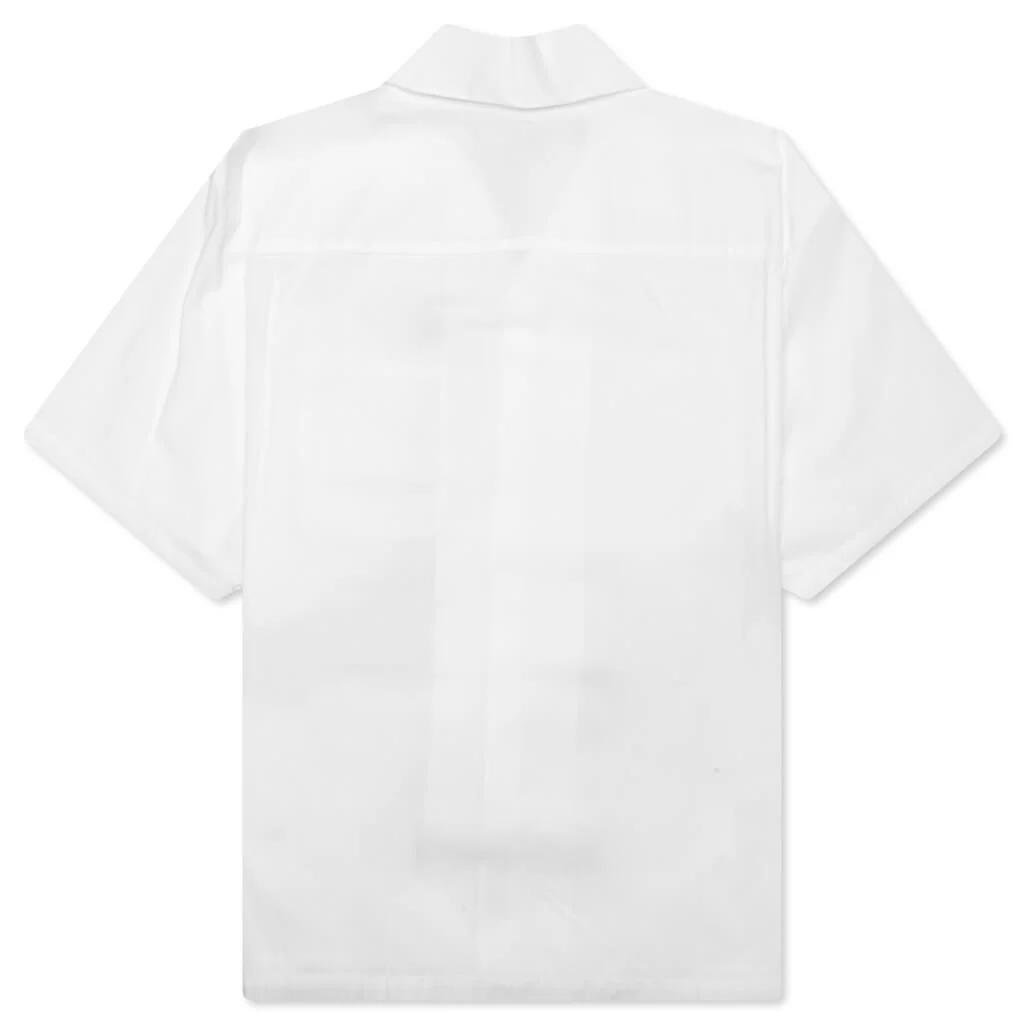 Solid Color Hawaiian S/S Shirt - White - Image 2