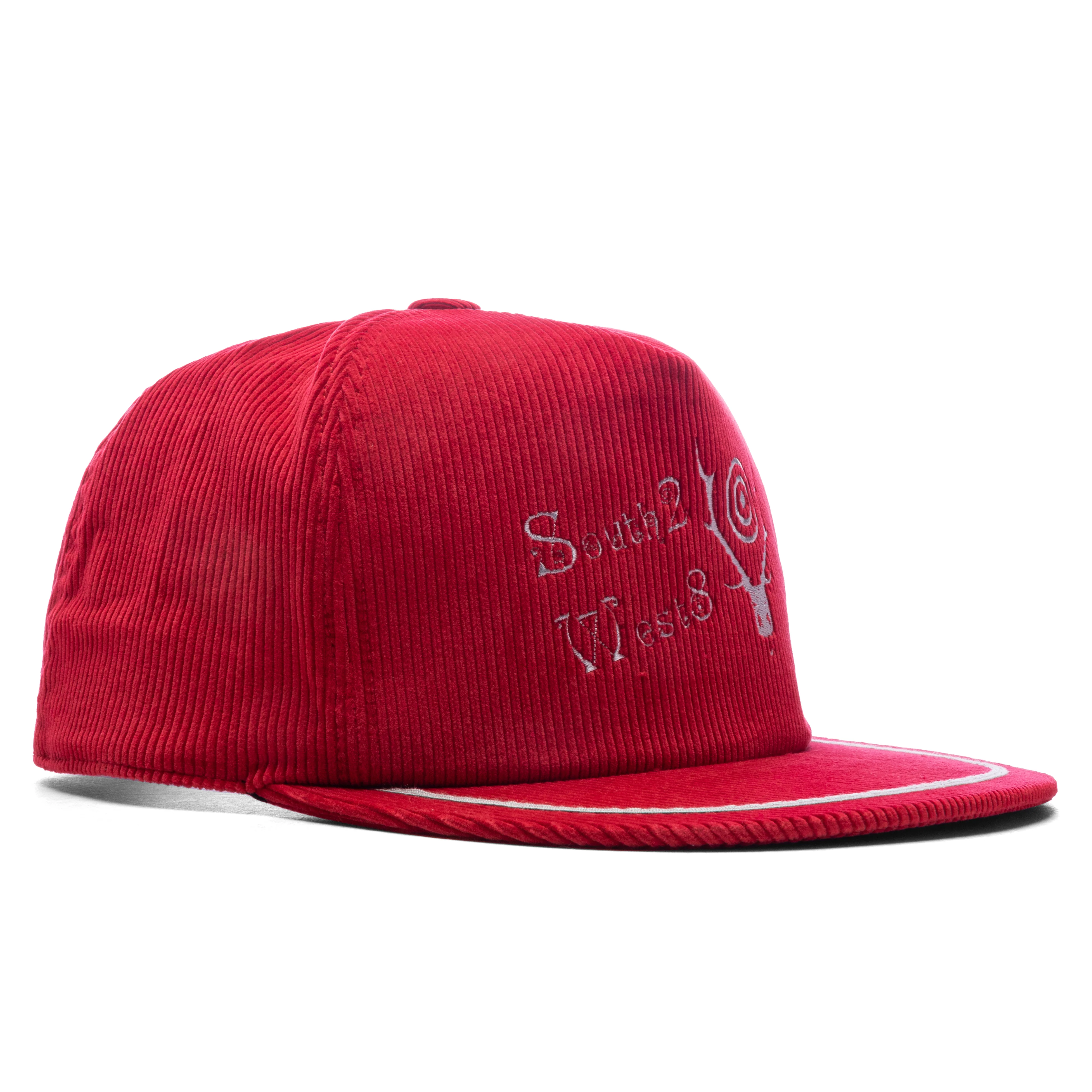 Corduroy Trucker Cap - Red - Image 2
