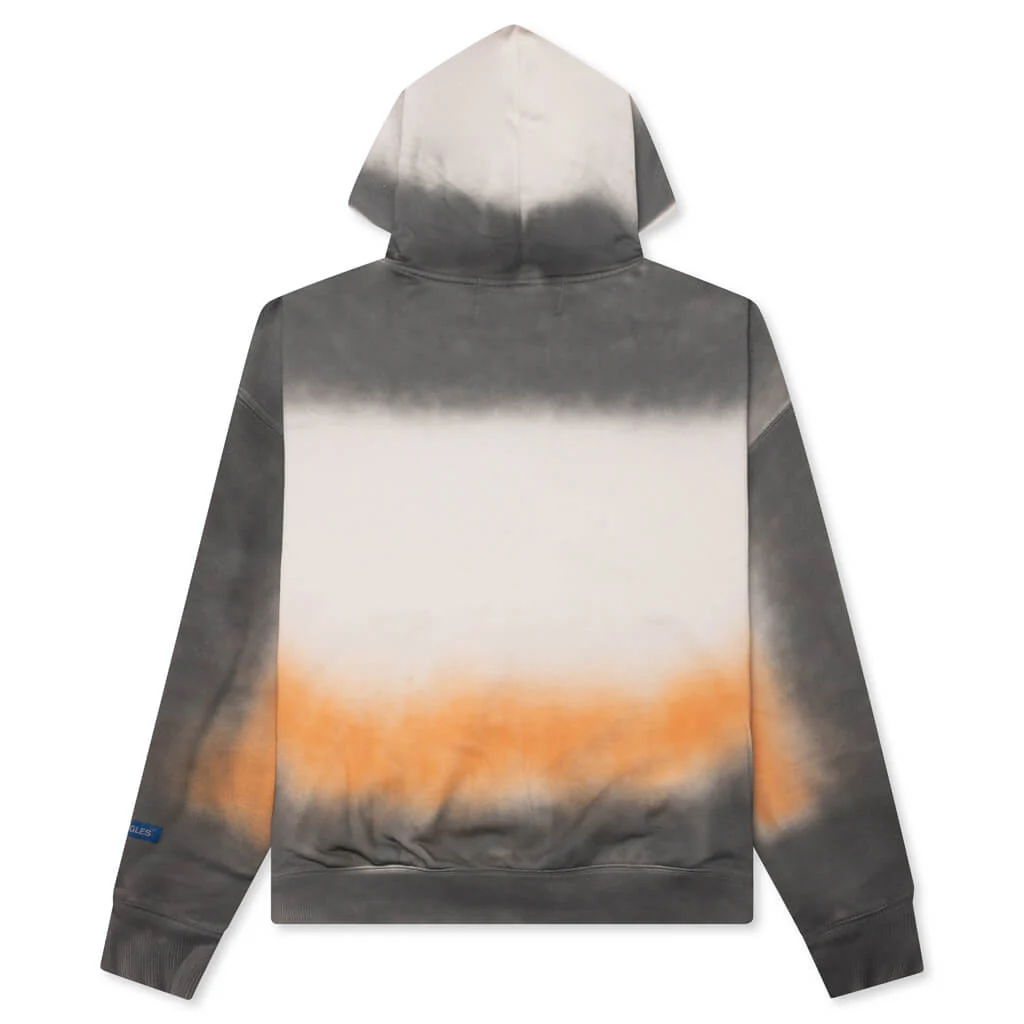 Spray Dyed Zip Thru Hoodie - Grey Dyed - Image 2