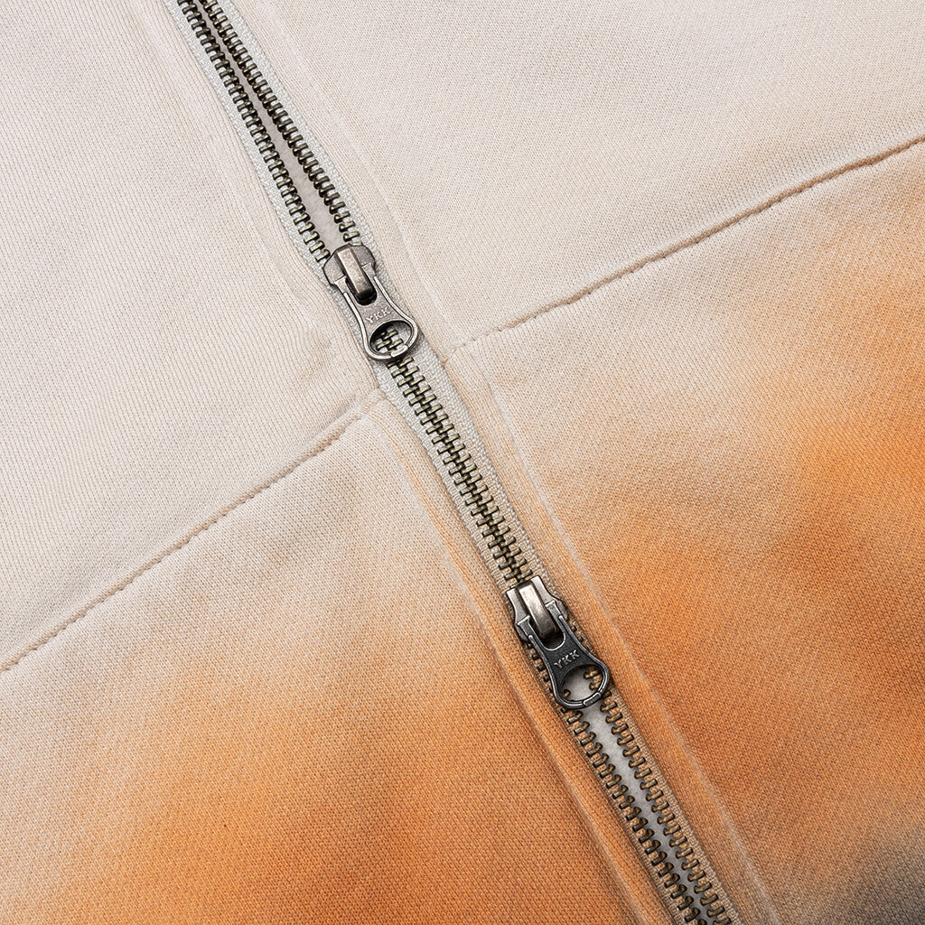 Spray Dyed Zip Thru Hoodie - Grey Dyed - Image 3