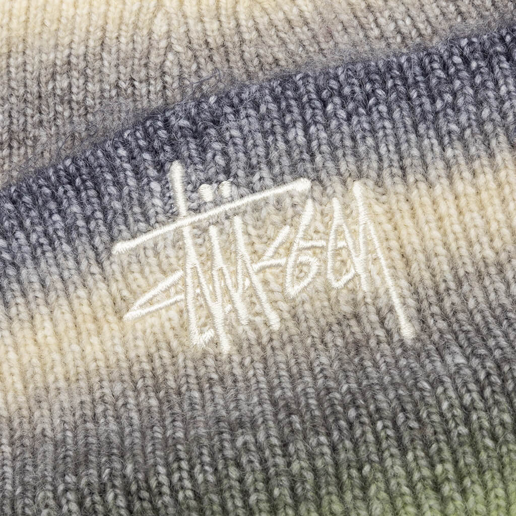 Spray Stripe Cuff Beanie - Lime Multi - Image 2