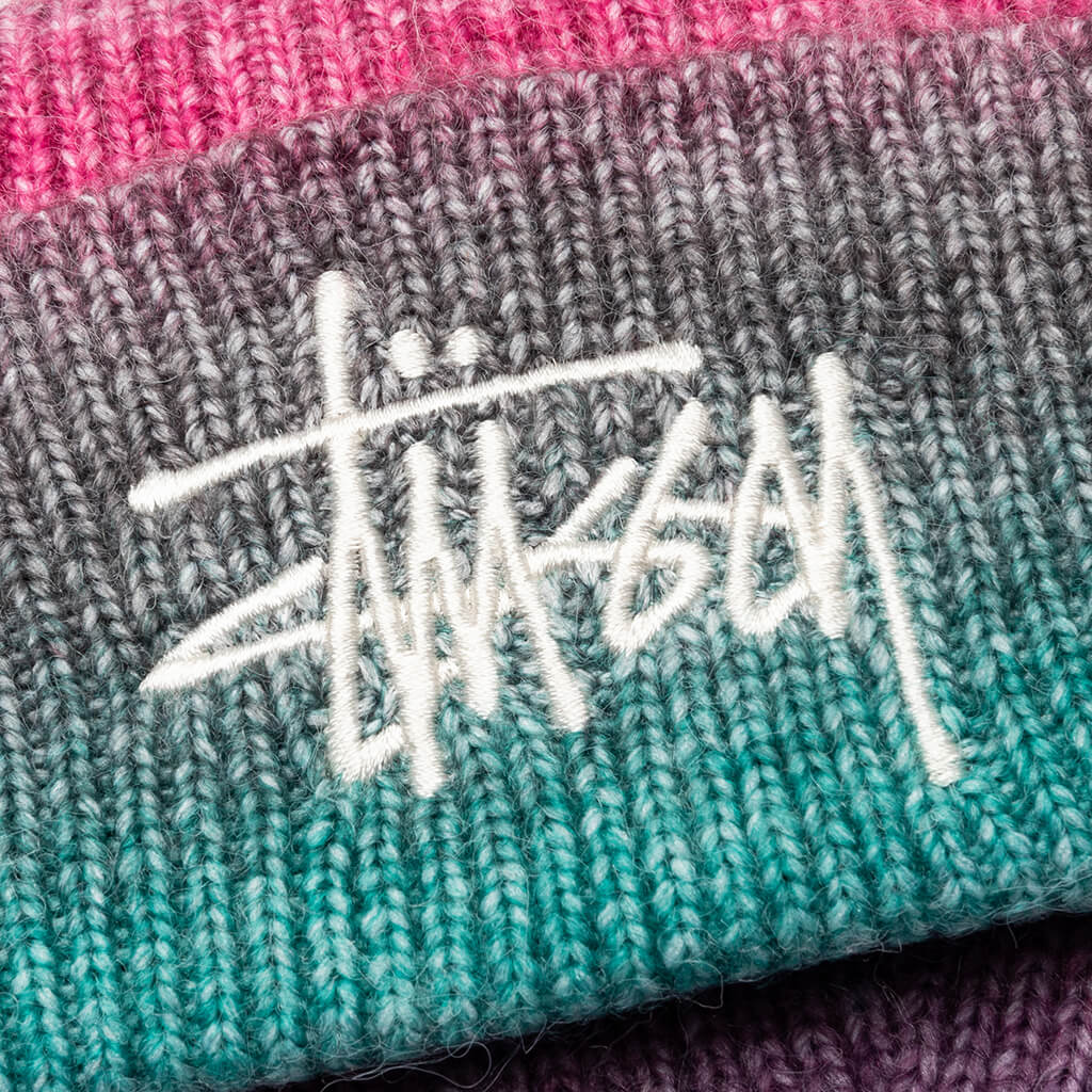Spray Stripe Cuff Beanie - Teal Multi - Image 2