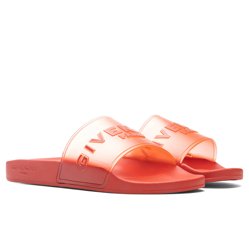 Slide Flat Sandals - Dark Orange - Image 3