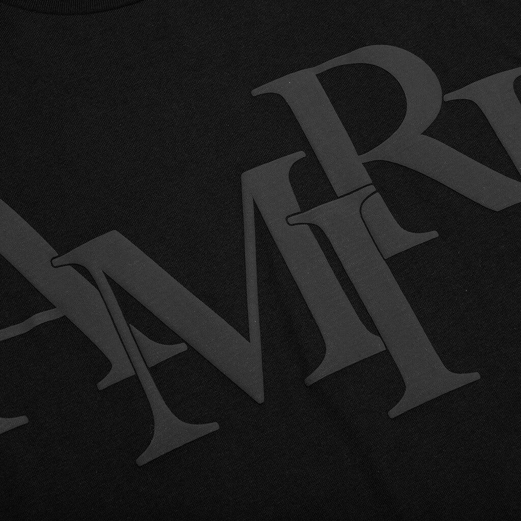 Staggered Logo Tee - Black - Image 3