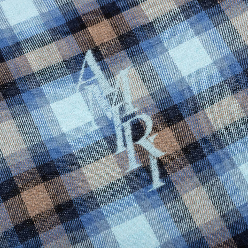 Staggered Plaid Flannel - Legion Blue - Image 4