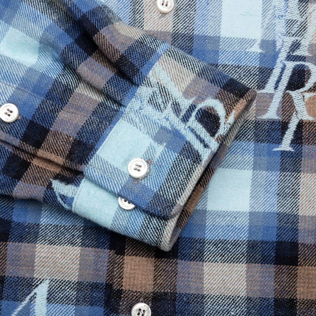 Staggered Plaid Flannel - Legion Blue - Image 5