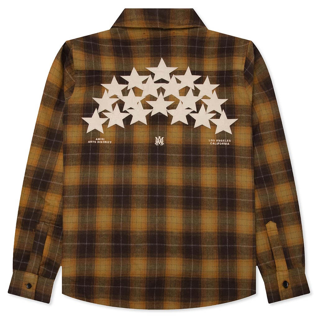 Stars Plaid Flannel - Chai Tea - Image 2