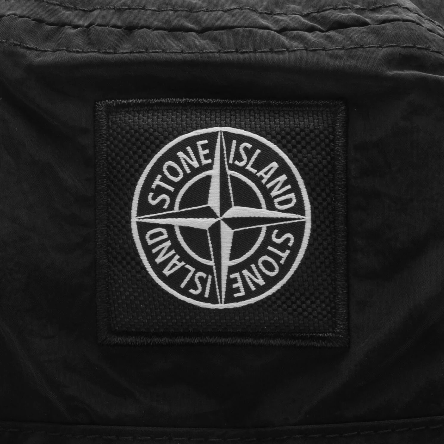 Nylon Metal Bucket Hat - Black - Image 2