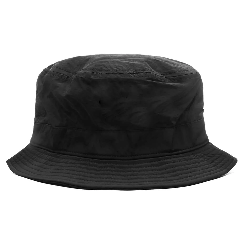 Nylon Metal Bucket Hat - Black - Image 3