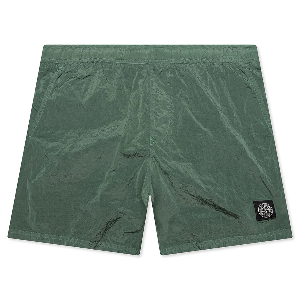 Nylon Metal Regular Fit Shorts - Light Green
