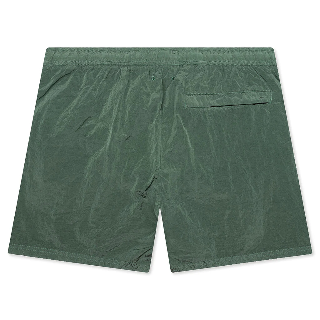 Nylon Metal Regular Fit Shorts - Light Green - Image 2