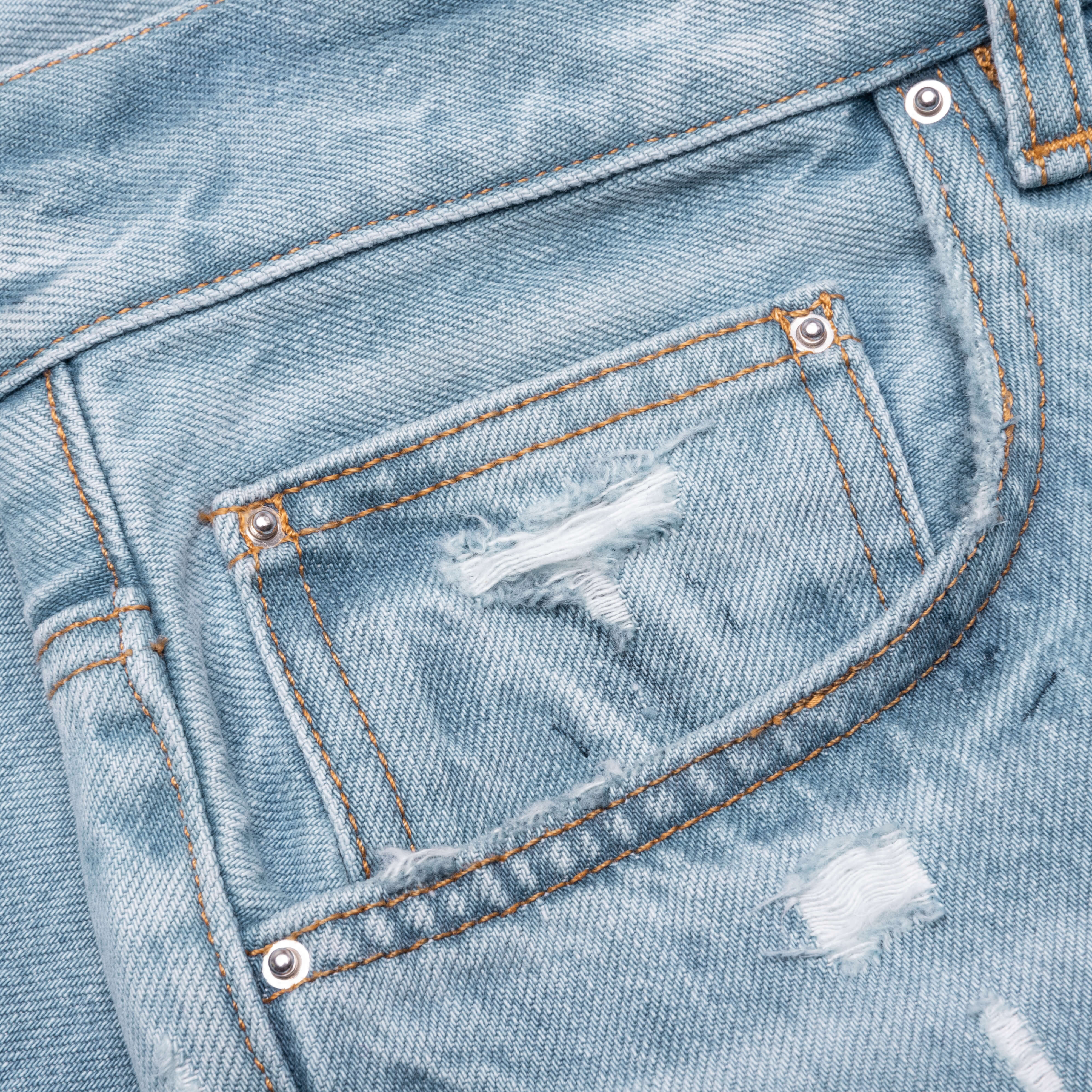 Straight Fit Aloha Patch Jean - Faded Indigo - Image 3