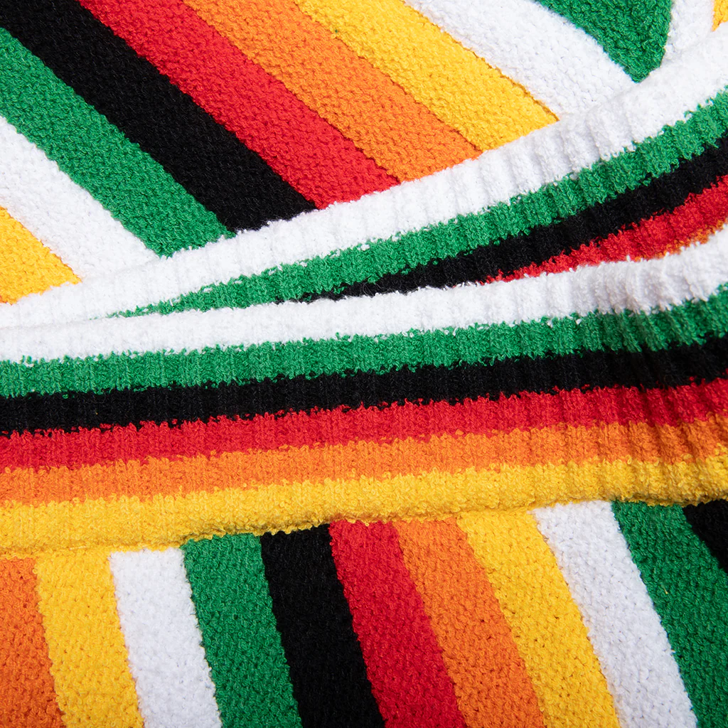 Striped Towelling Shorts - Multi - Image 4