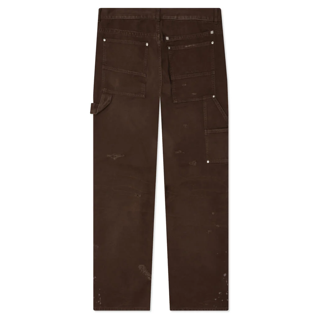 Studded Carpenter Pants - Dark Brown - Image 2