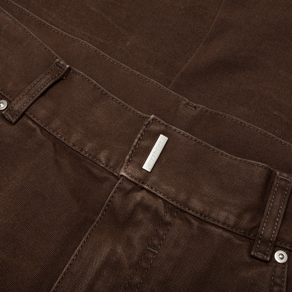 Studded Carpenter Pants - Dark Brown - Image 3