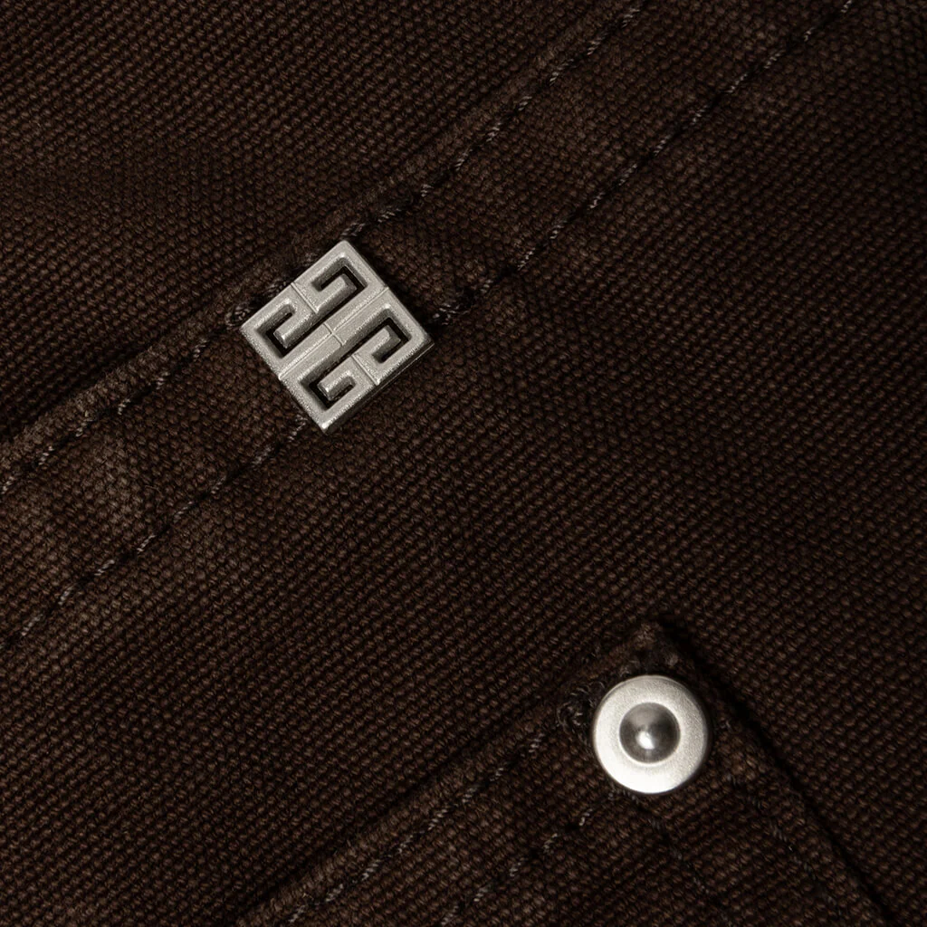 Studded Carpenter Pants - Dark Brown - Image 6